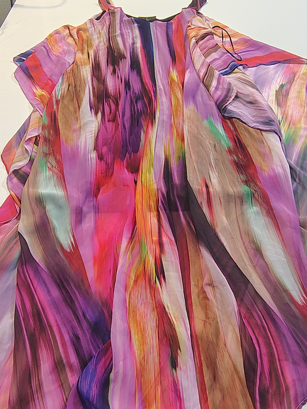 Signature by Robbie Bee Multicolor Pink Purple Cold-Shoulder Maxi Dress - Picture 2 of 14